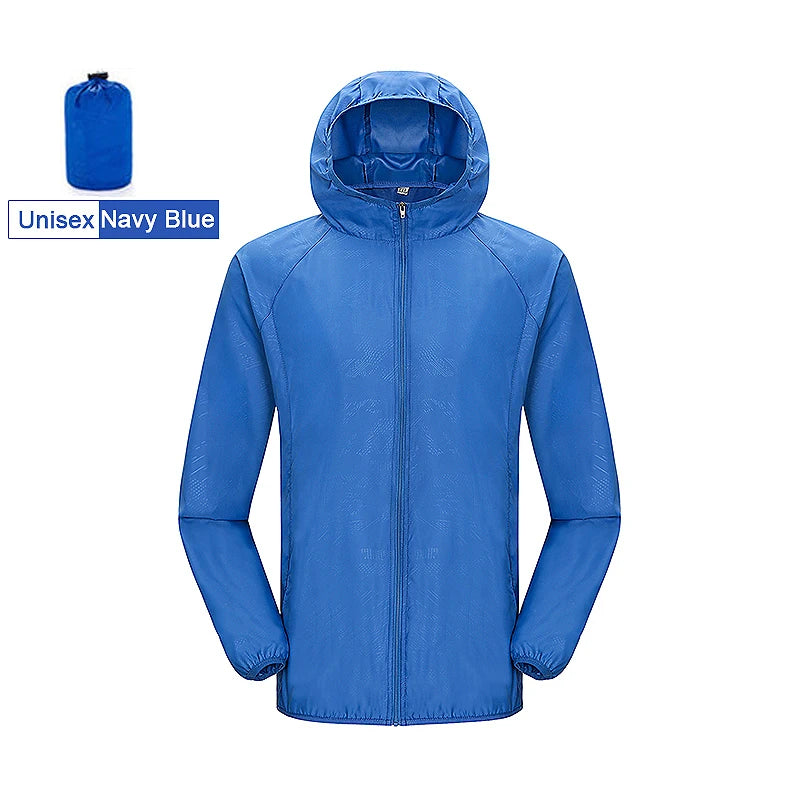 Unisex Hiking Jacket Men Women Waterproof Quick Dry Camping Windbreaker Outdoor Trekking Fishing Rain Coat anti UV Clothes