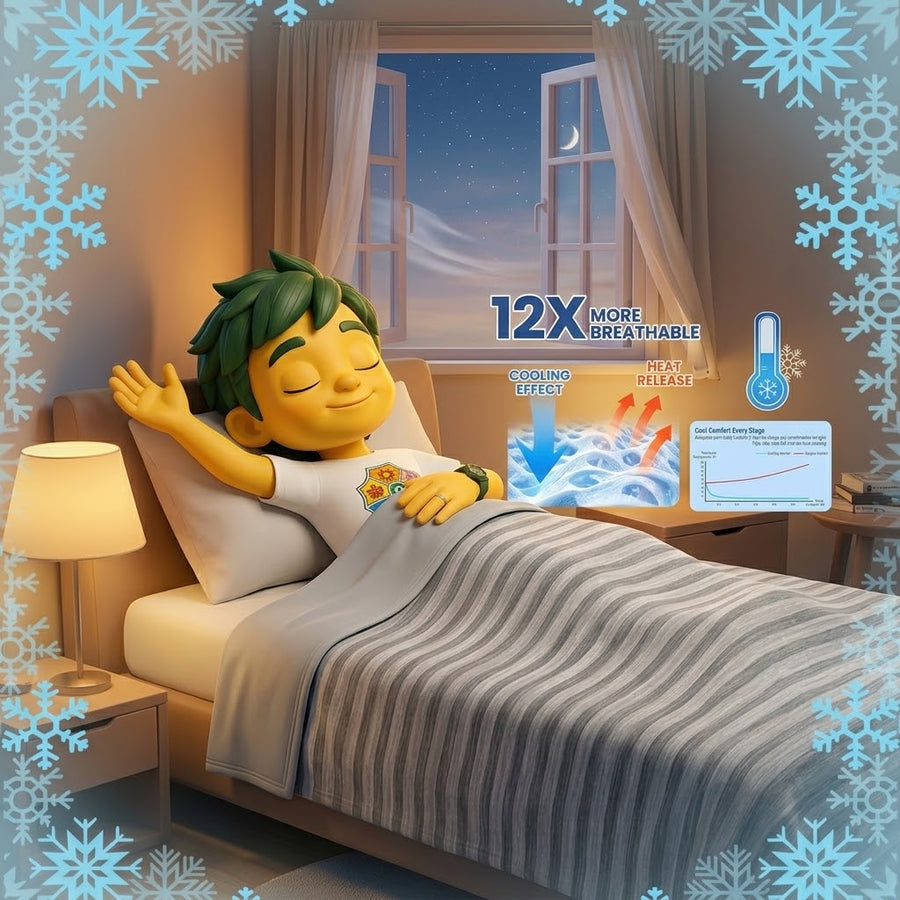Double-Sided Cooling Blanket – Lightweight Breathable Summer Blanket