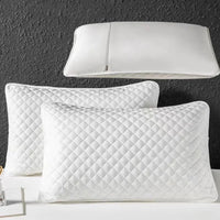 Memory Foam Quilted Bed Pillows Hypoallergenic Bounce Back Neck & Back Support