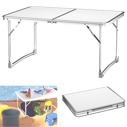 Small Folding Picnic Camping Table, Aluminium Lightweight Foldable Outdoor Garden Backyards BBQ Portable Table,60X40X26Cm Table