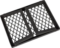 Portable Folding Campfire Camping Grill Grate, Black Steel