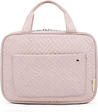 Hanging Toiletry Bag Travel Large Capacity Wash Bag Womens Makeup Cosmetic Bag, Travel Accessories for Full Sized Container (Medium-Pink)