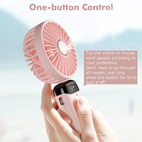 Portable Hand-Held Fan Mini Folding Desk Fan Cooler Cooling USB Rechargeable UK