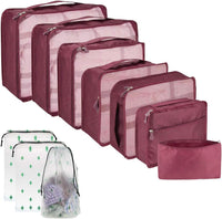 Packing Cubes for Suitcase 10 Sizes Suitcase Organizer Bags 10 Pcs Travel Bags Organiser (10, Black)