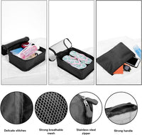 Packing Cubes for Suitcase 10 Sizes Suitcase Organizer Bags 10 Pcs Travel Bags Organiser (10, Black)