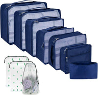 Packing Cubes for Suitcase 10 Sizes Suitcase Organizer Bags 10 Pcs Travel Bags Organiser (10, Black)