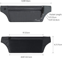 Money Belt for Travelling - Hidden Security Pouch for Cards and Passports - RFID Breathable Material - Protect Your Cash (Grey)