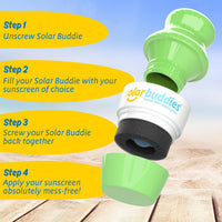 Sunscreen Applicator - Full Green - Refillable Roll on Sponge Sunscreen, Suncream & Lotion Applicator for Kids, Adults & Families - Holds 3.4Fl Oz, Perfect Size for Travel