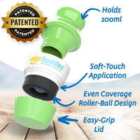 Sunscreen Applicator - Full Green - Refillable Roll on Sponge Sunscreen, Suncream & Lotion Applicator for Kids, Adults & Families - Holds 3.4Fl Oz, Perfect Size for Travel