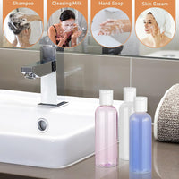 6PCS 100Ml Bottles Empty Refillable Transparent Travel Bottles for Toiletries with Funnels and Labels, 100Ml Travel Bottles for School Travel or Cosmetic