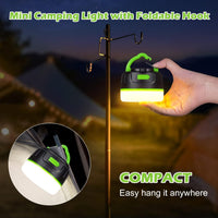 Rechargeable Camping Lantern with Remote Control - USB C Camping Light 300H Running, 5 Modes Waterproof Tent Light W/ Magnetic Base for Power Cut Fishing Emergencies