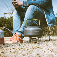 1.2L Ultralight Camping Kettle Cookware Set Outdoor Cooking Mess Kit Pots Pans Portable for Backpacking Hiking Trekking Picnic Fishing Mountaineering