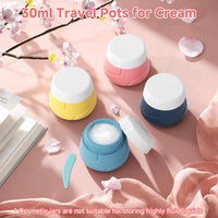 Silicone Travel Bottles Set, 100Ml Toiletry Bottles and 30Ml Travel Pots, Travel Size Bottles with Accessories, Leak-Proof & Refillable Travel Containers for Toiletries, Shampoo, Cream