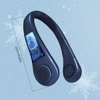Portable Neck Fan, Neck Fans USB Rechargeable, 5 Speed Hanging Bladeless Fan,360 Degrees Airflow Neck Fans for Men Women Rechargeable (Blue)
