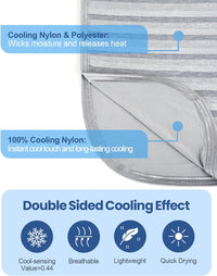 Cooling Blanket for Hot Sleepers,Double Sided Cold Effect,Lightweight Breathable Summer Blanket for Couch,Transfer Heat to Keep Body Cool for Nightsweats Menopause,153×229Cm,Gray