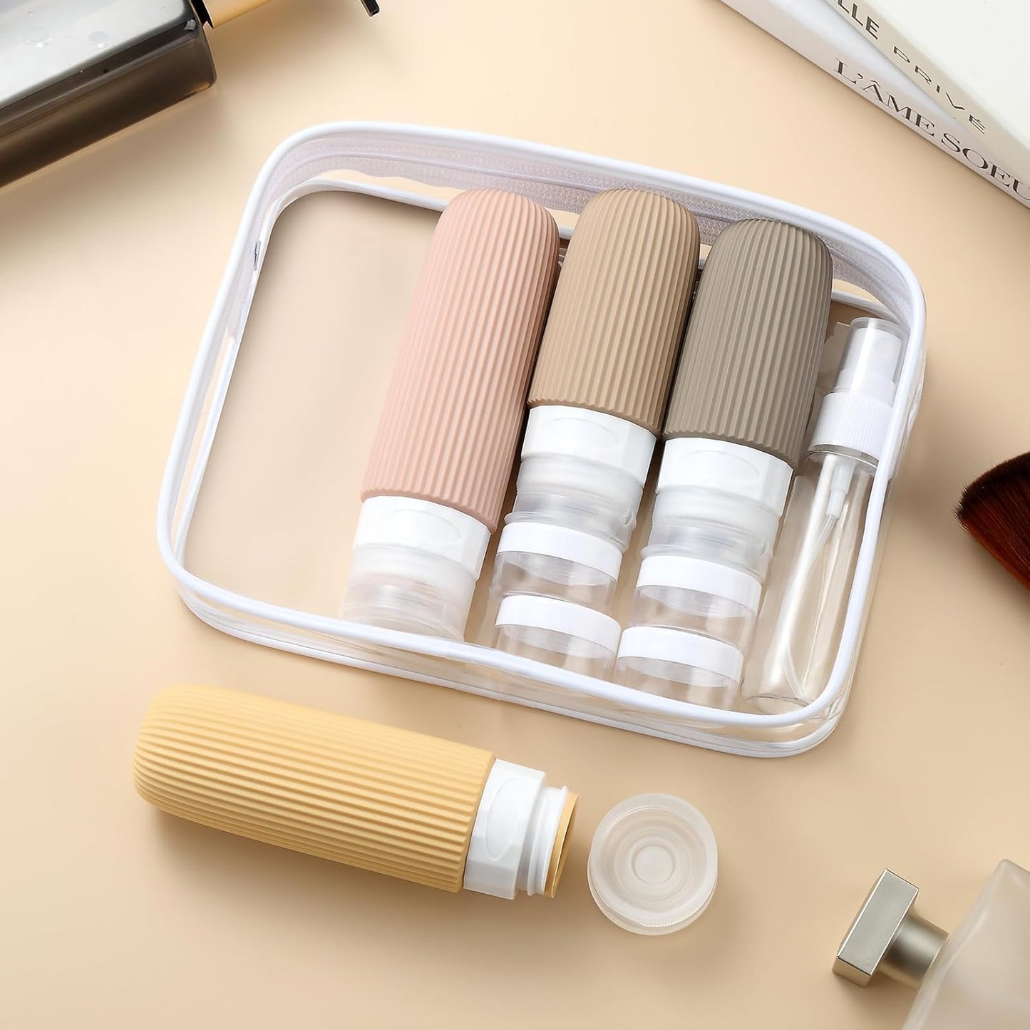 Travel Bottles for Toiletries, 16 Pack Silicone Travel Bottles Set, Leakproof Travel Size Toiletries, BPA Free Travels Containers for Toiletries, Traveler Accessories for Shampoo Conditioner