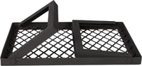 Portable Folding Campfire Camping Grill Grate, Black Steel