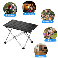 Folding Camping Table Light Weight Portable Aluminium Outdoor Frame Picnic Bag