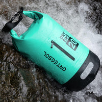 Dry Bag 30L Waterproof Bag with Phone Pouch Double Shoulder Strap Backpack for Travelling Fishing Cycling Kayaking Swimming Boating Beach